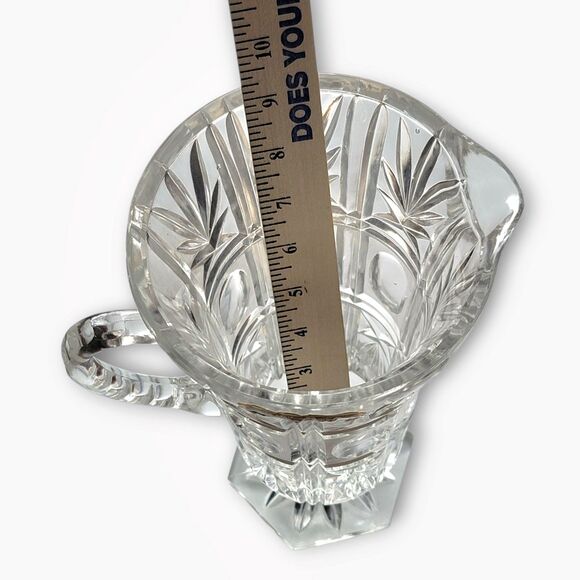 Genuine Over 24 Pbo Hand Cut Lead Crystal Made in Italy Large Pitcher 12 Inches - Picture 7 of 13